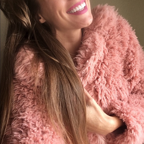 Fuzzy Teddy Bear PINK Coat Ladies Large - Picture 4 of 4